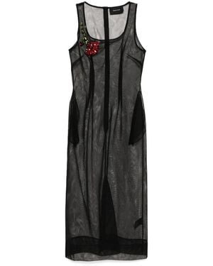 Simone Rocha Square-Neck Dress - Black