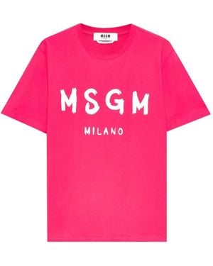 MSGM T-Shirt Logo - Pink