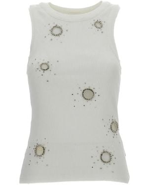 Des Phemmes Top de tirantes con detalles - Gris