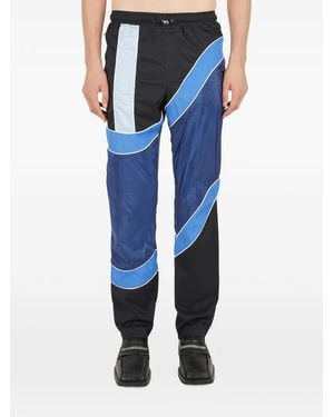 Ahluwalia Pantalones Con Cordones Y Panel En Contraste - Azul