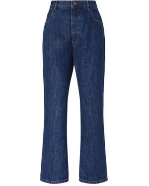 Missoni Five-Pocket Cotton Bootcut Jeans - Blue