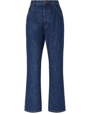 Missoni Five-Pocket Cotton Bootcut Jeans - Blue