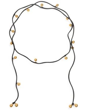 By Malene Birger Vella Charm-Embellished Leather Belt - White