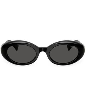 Miu Miu Gafas De Sol Con Montura Oval - Negro