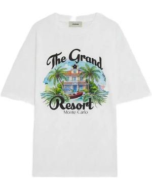 A PAPER KID Graphic Print Jersey T-Shirt - White