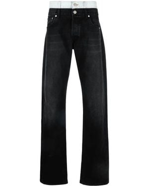 VTMNTS Jeans Dritti A Vita Media - Blu