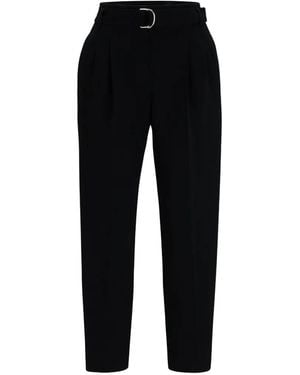 BOSS Pleated-Detail Trousers - Black