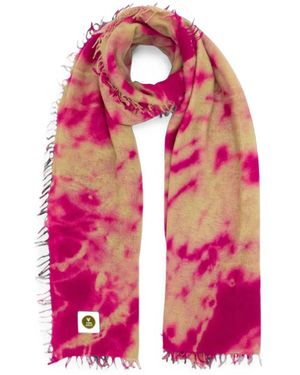 V von Goat Tie-Dye Frayed Scarf - Pink