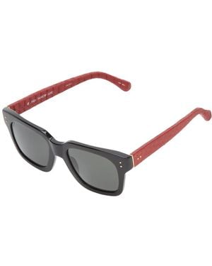 Linda Farrow Squared Bi-Colour Sunglasses - Zwart