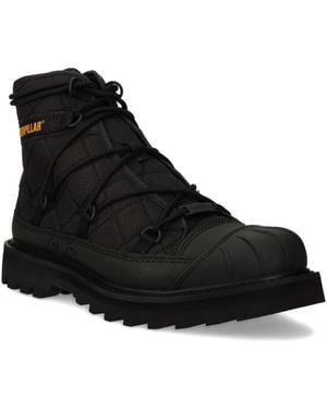 Caterpillar Stivali Stringati Trapuntati - Nero