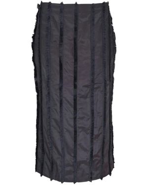 Stolen Stores Fringed Panelled Skirt - Black