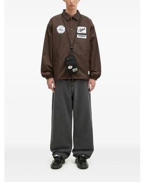 Neighborhood Logo-Patch Shirt Jacket - Black