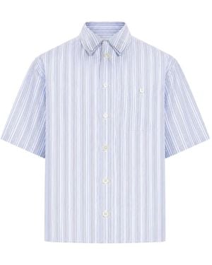 Undercover Striped Short-Sleeve Shirt - White