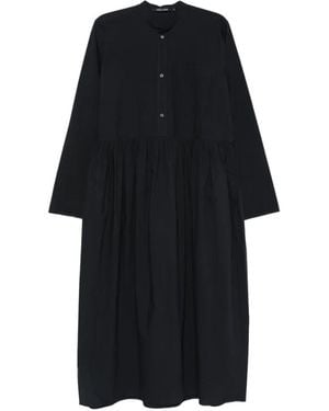 Sofie D'Hoore Darleen Gathered-Waist Chest-Pocket Midi Dress - Black