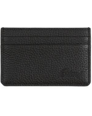 Brioni Tarjetero Con Estampado De Piel De Ciervo - Negro