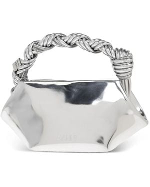 Ganni Shopper Met Gedraaide Handgreep - Metallic