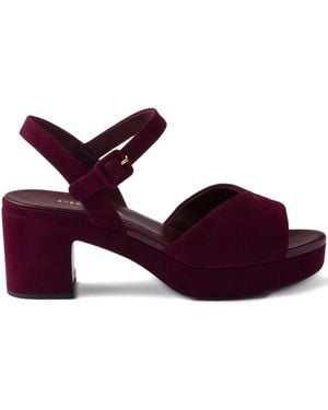 Prada Sandalias con plataforma de 65 mm - Morado