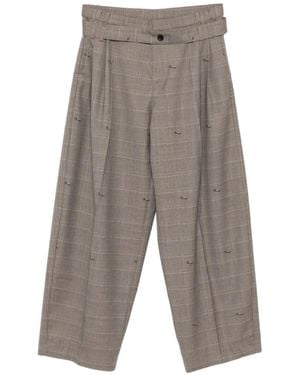 CROQUIS Plaided Trousers - Grey