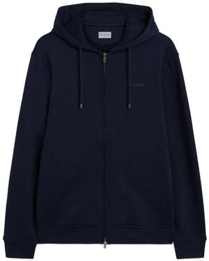 Pal Zileri Hooded Zip Jumper - Blue