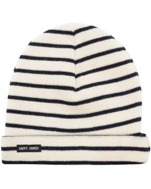 Saint James Bonnet En Laine Cartier À Rayures - Gris
