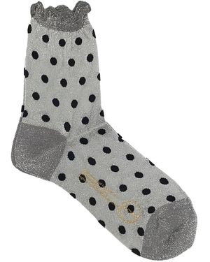 Antipast Polka Dot-Pattern Socks - Grey