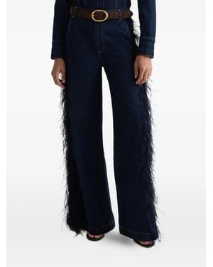 Twp Vaqueros Mott St. Con Aplique De Plumas - Azul