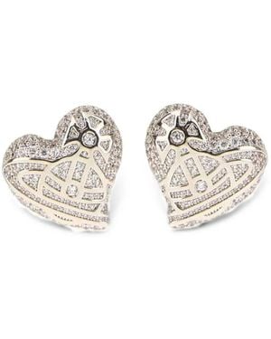 Vivienne Westwood Evangeline Orb Herzohrringe - Weiß