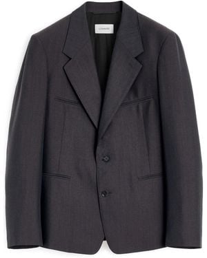 Lemaire Enkele Rij Knopen Blazer Met Gemêleerden Twill - Zwart