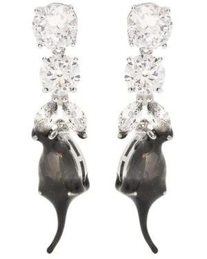 OTTOLINGER Rhinestone-Embellished Stud Earrings - White