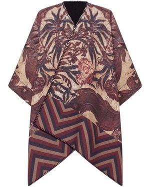 Pierre Louis Mascia Poncho Estampado - Morado
