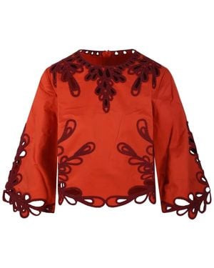 Antik Batik Deva Cut-Out Embroidered Top