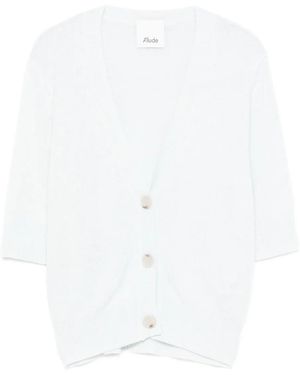 Allude ショートスリーブ カーディガン - ホワイト