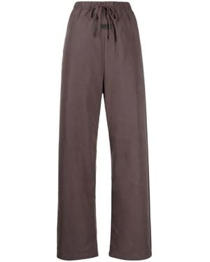 Fear Of God Logo-Patch Drawstring-Waist Trousers - Brown