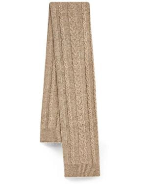 INTROPIA Cable-Knit Ribbed Scarf - Natural