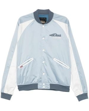 Deus Ex Machina Logo-Embroidered Colour-Block Jacket - Blue