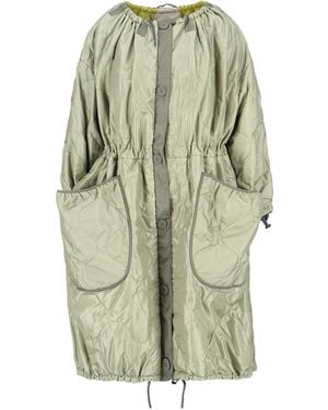 MARFA STANCE Oatchwork Reversible Parachute Parka - Green