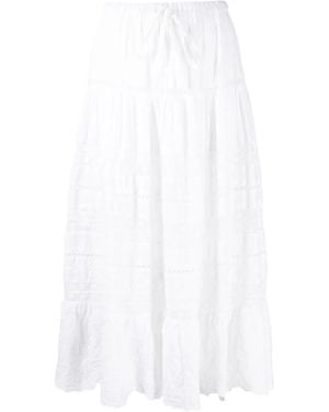 LoveShackFancy Donna Lace Skirt - White