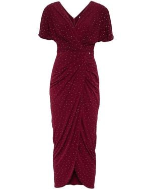 Nissa Crystal-Embellished Maxi Dress - Red