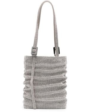 Benedetta Bruzziches Lollo La Grande Rhinestone-Embellished Aluminium-Mesh Tote Bag - Grey