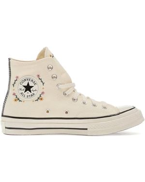 Converse Chuck 70 Floral-Embroidered Trainers - White