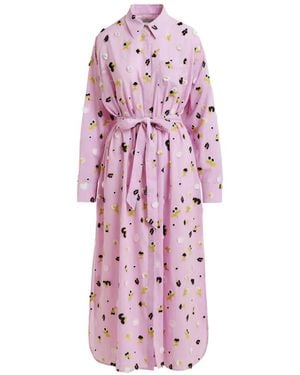 Essentiel Antwerp Floral Belted Midi Dress - Pink