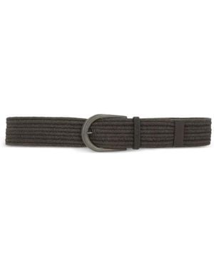 Brunello Cucinelli Buckle Belt - White