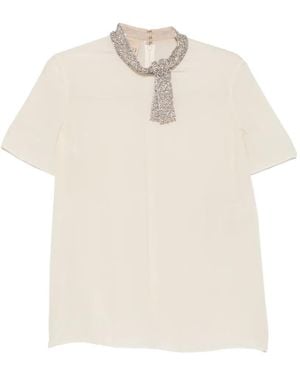 Valentino Garavani Crystal-Embellished Blouse - White