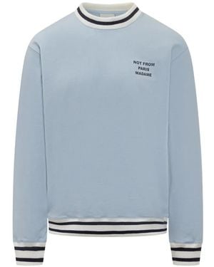 Drole de Monsieur スローガン スウェットシャツ - ブルー