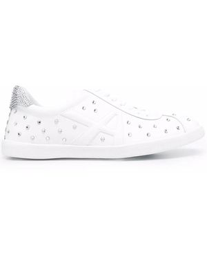 Aquazzura Crystal-Embellished Trainers - White