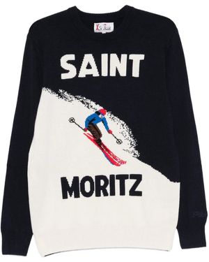 MC2 Saint Barth Saint Moritz Graphic Jumper - Black