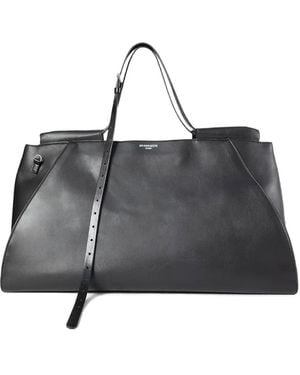 Ann Demeulemeester Large Sylvia Silk Touch Calf Skin Tote Bag - Black
