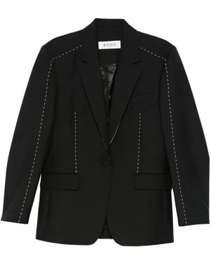 Rohe Contrast-Stitching Blazer - Black