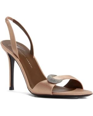 Giuseppe Zanotti 90Mm Crystal-Embellished Sandals - Metallic