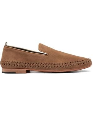 Officine Creative Nazar 001 Woven-Detail Loafers - Brown